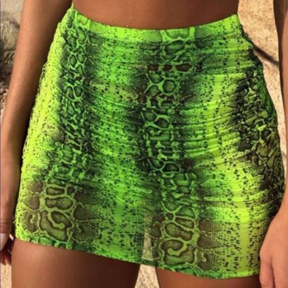 Oh Polly snakeskin swim cover up skirt